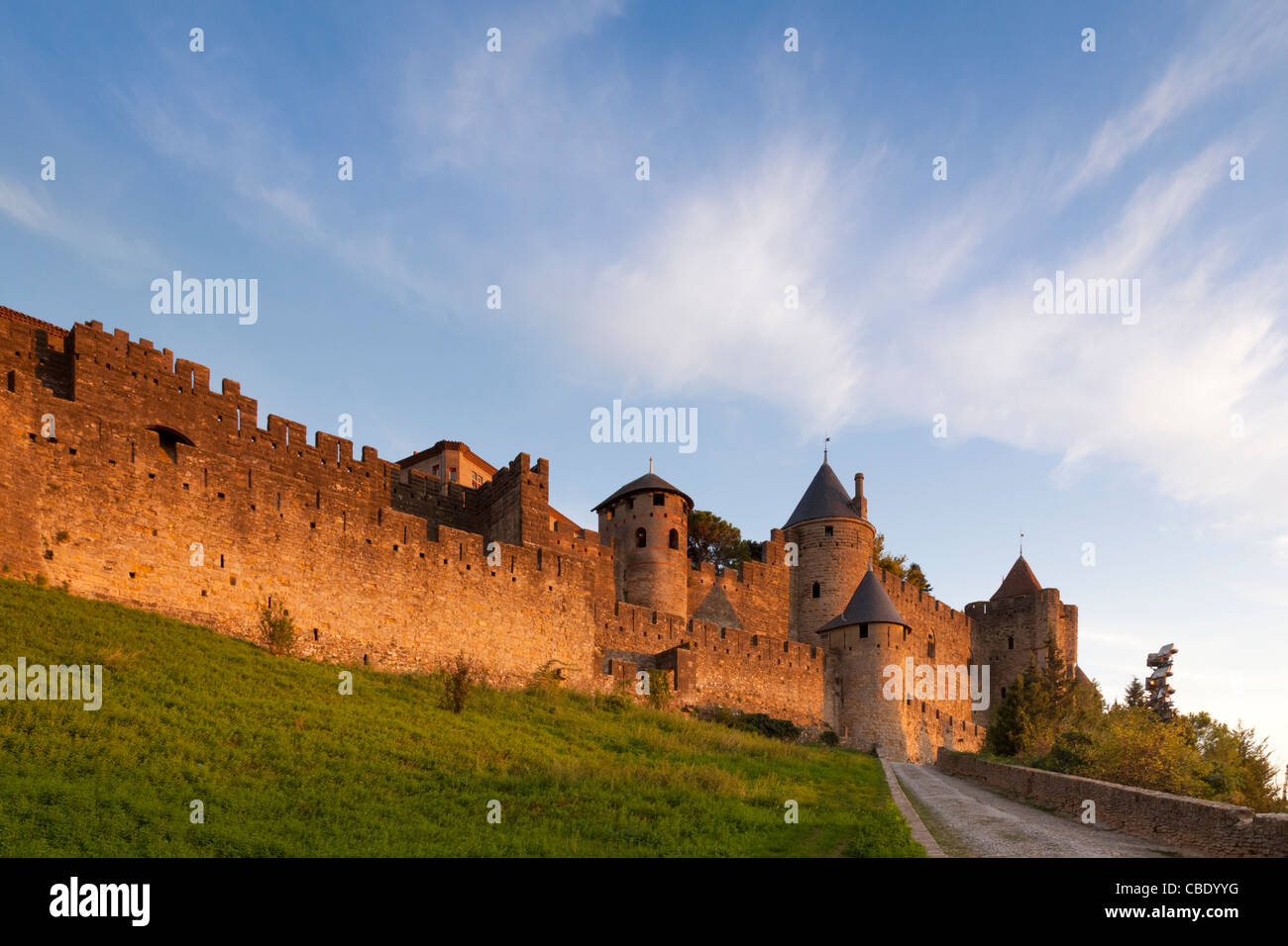 Carcassonne ist Frankreichs dritte am meisten besuchte Touristenattraktion. Stockfoto