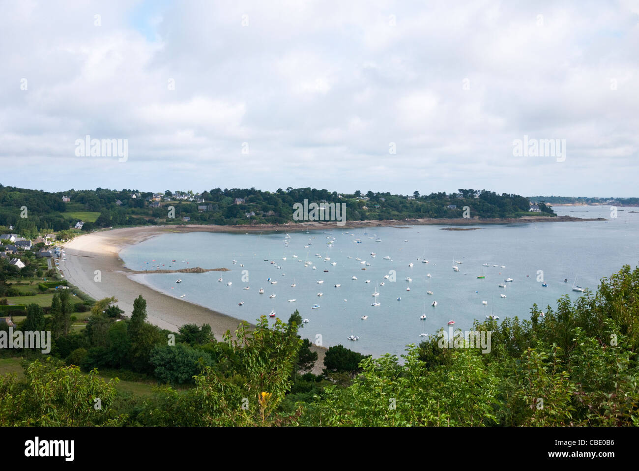 Bucht beim Fischen und Austern Hafen Pors sogar Bretagne Frankreich Paimpol Bucht Stockfoto