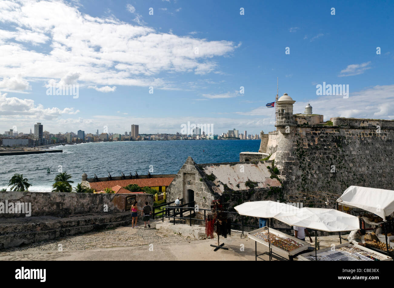 Castillo El Morro Havanna Kuba Stockfoto