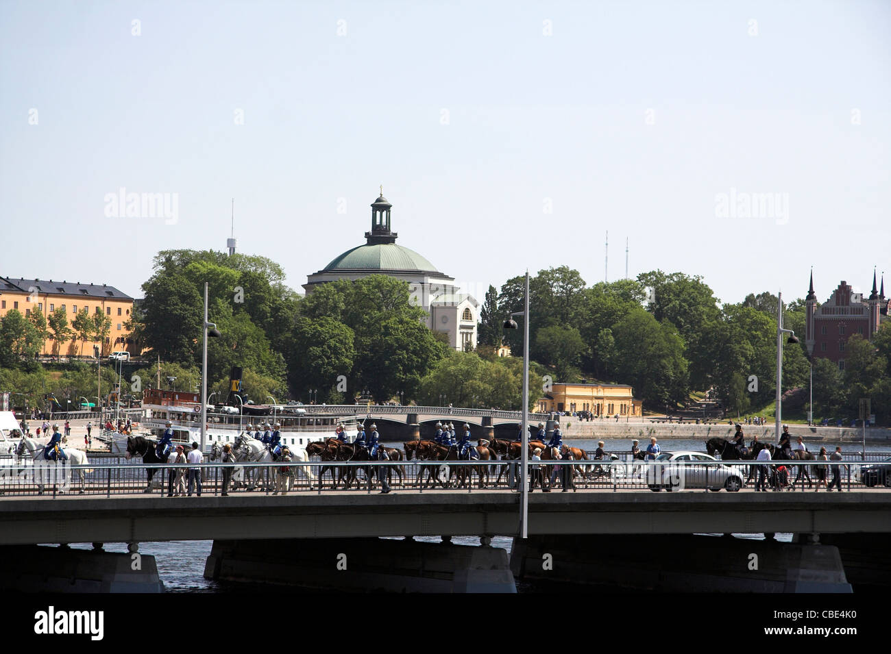 Schwedischen königlichen Garde Parade, Stockholm, Schweden Stockfoto