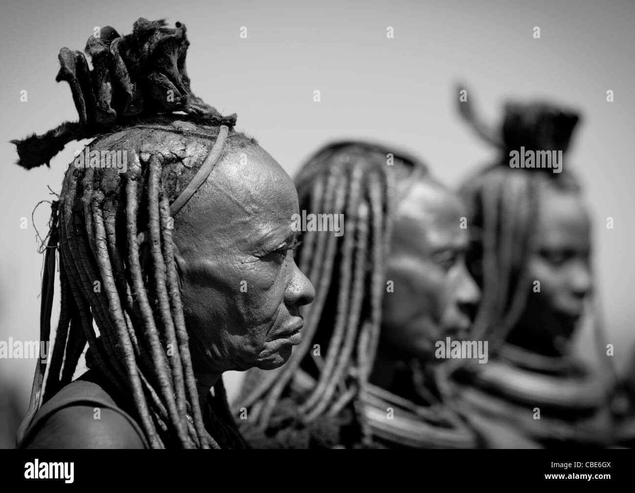 Gruppe von Muhimba Frauen, Dorf Elola, Angola Stockfoto
