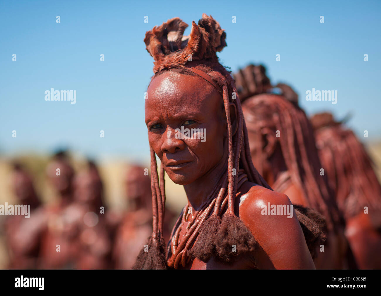 Muhimba Frau, Dorf Elola, Angola Stockfoto