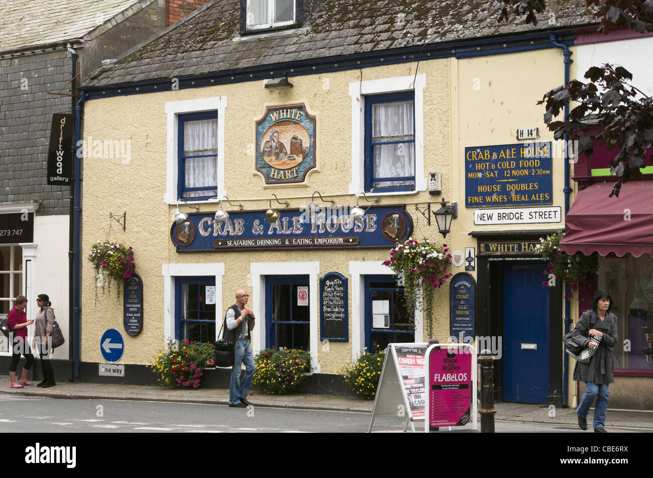 Truro, Cornwall, England, Vereinigtes Königreich, Großbritannien. Der White Hart Krabbe und Ale House City pub Stockfoto