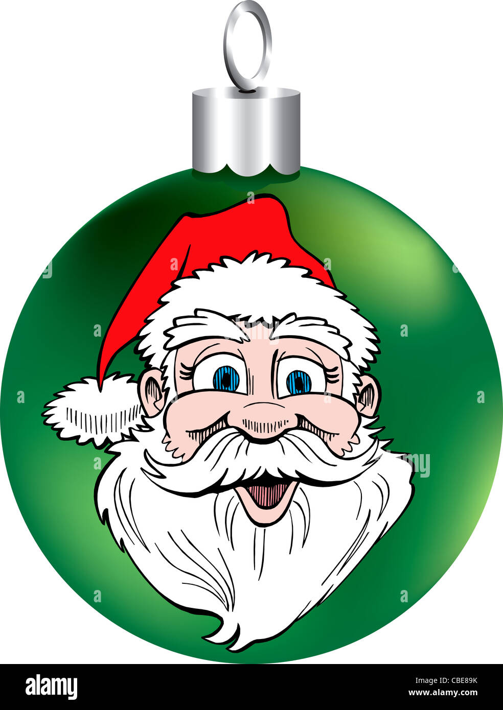 Vektor-Illustration von Santa Gesicht Ornament. Stockfoto