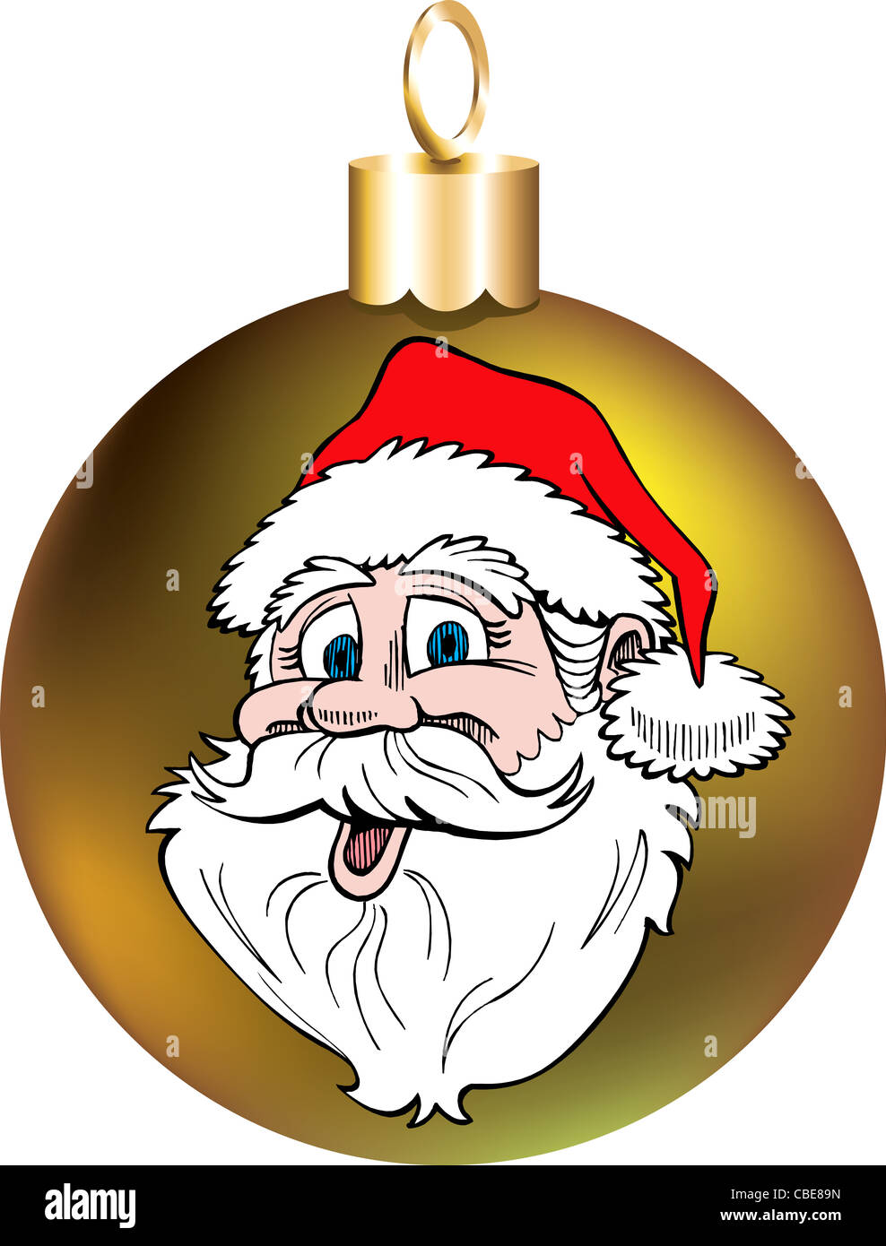 Vektor-Illustration von Santa Gesicht Ornament. Stockfoto
