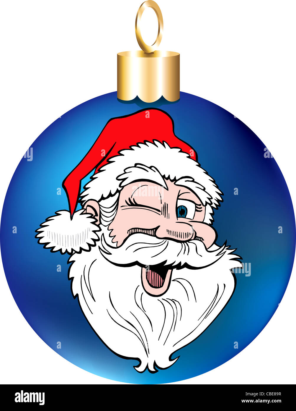 Vektor-Illustration von Santa Gesicht Ornament. Stockfoto