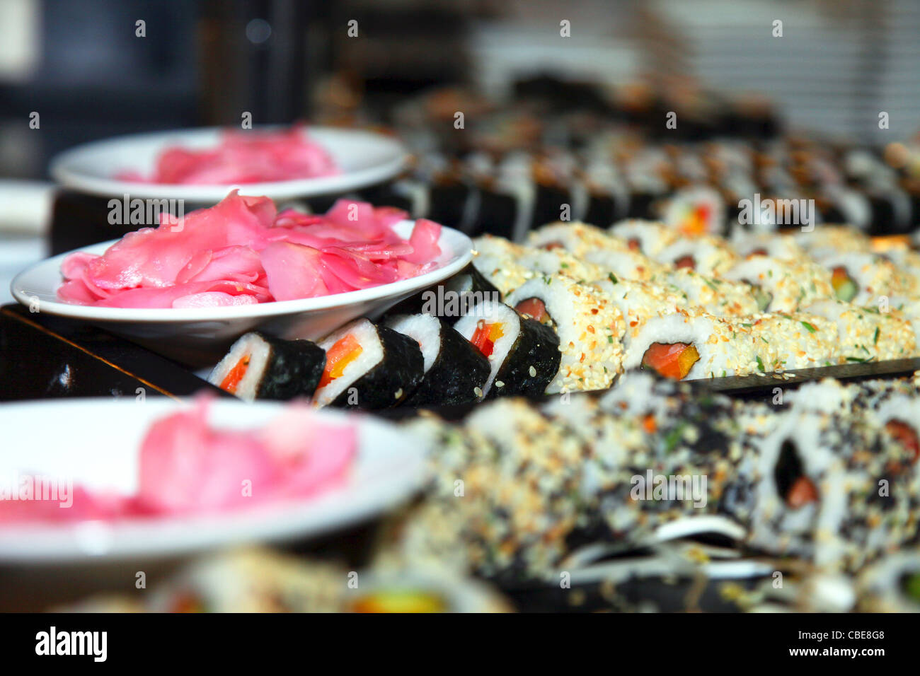 gekochtes Essen im Restaurant, Party, Festival Stockfoto