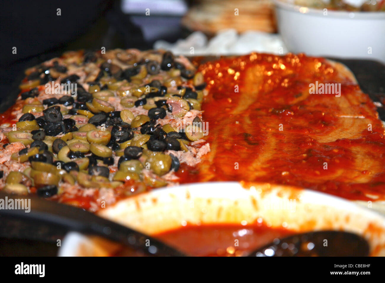 gekochtes Essen im Restaurant, Party, Festival Stockfoto
