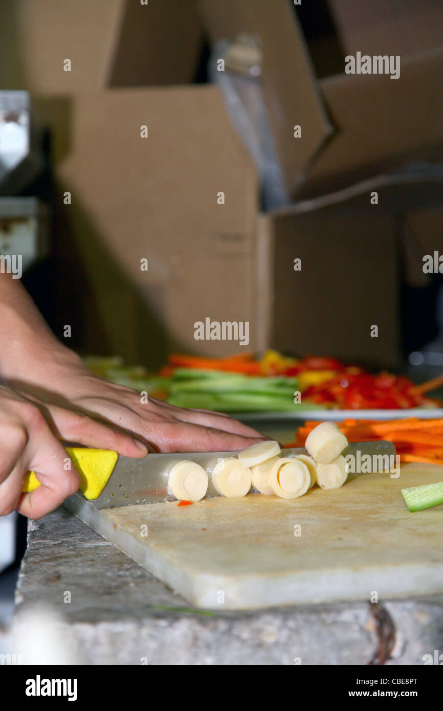 gekochtes Essen im Restaurant, Party, Festival Stockfoto