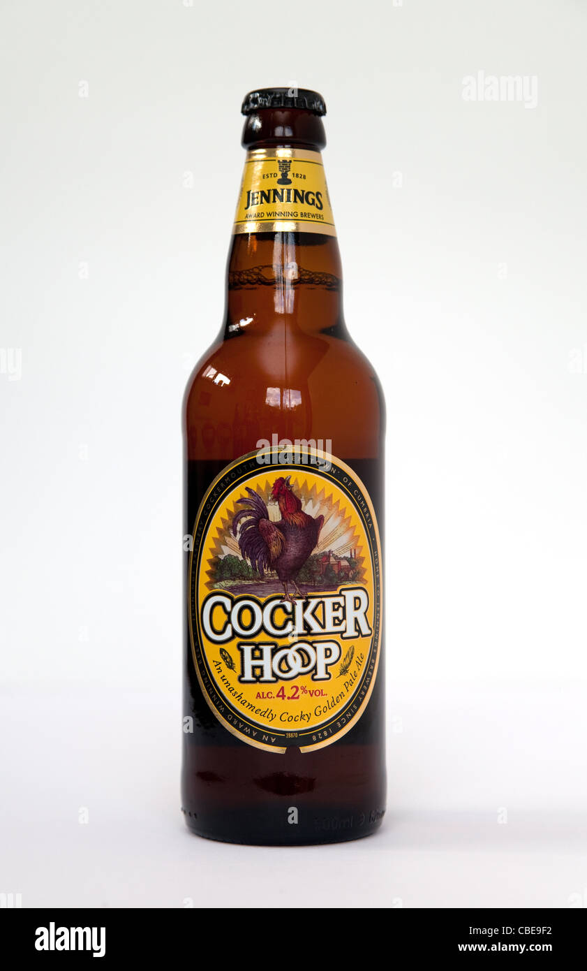 Flasche Cocker Hoop britische Flaschenbiere Stockfoto