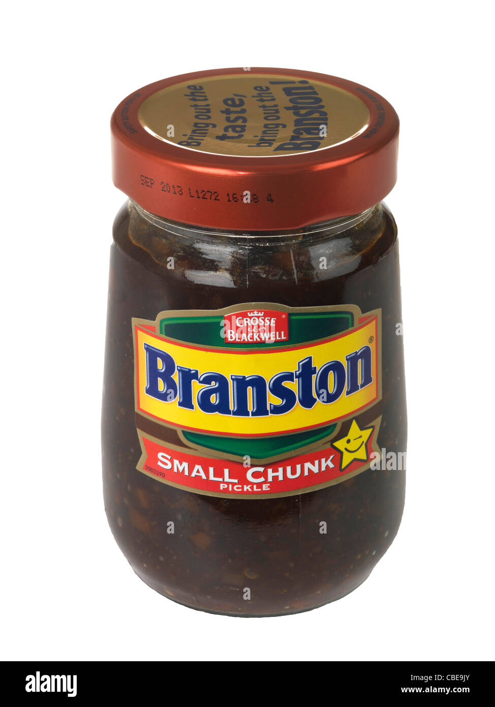 Glas von Branston Pickle Stockfoto