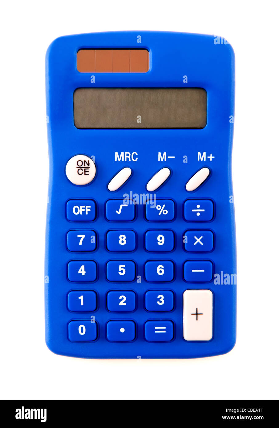 Mini Blau Taschenrechner Stockfoto