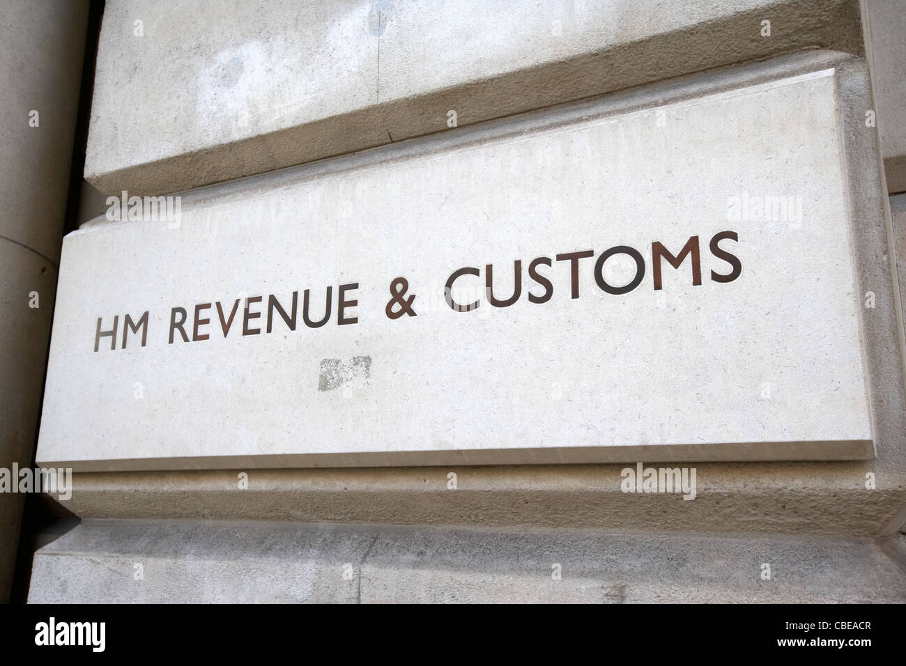 HM Einnahmen und Bräuche britische Regierung offizielle Gebäude Whitehall London England Vereinigtes Königreich Großbritannien Stockfoto