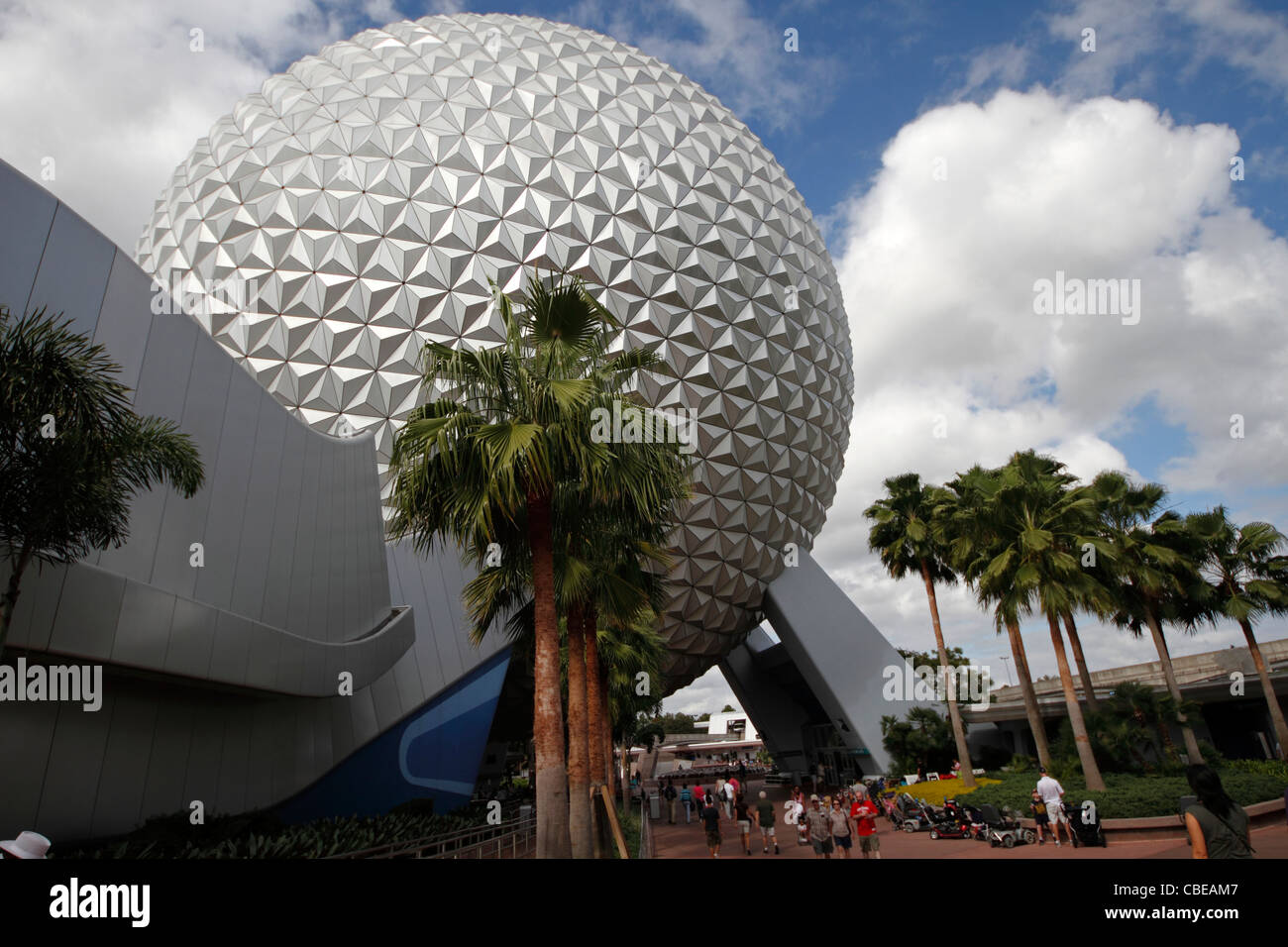 Das Epcot Globe, Raumschiff Erde, Disneyworld, Orlando, Florida Stockfoto