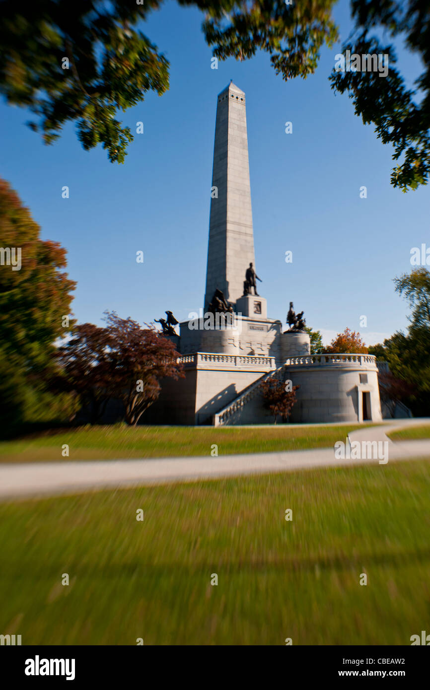 Lincolns Grab in Springfield, Illinois. Stockfoto