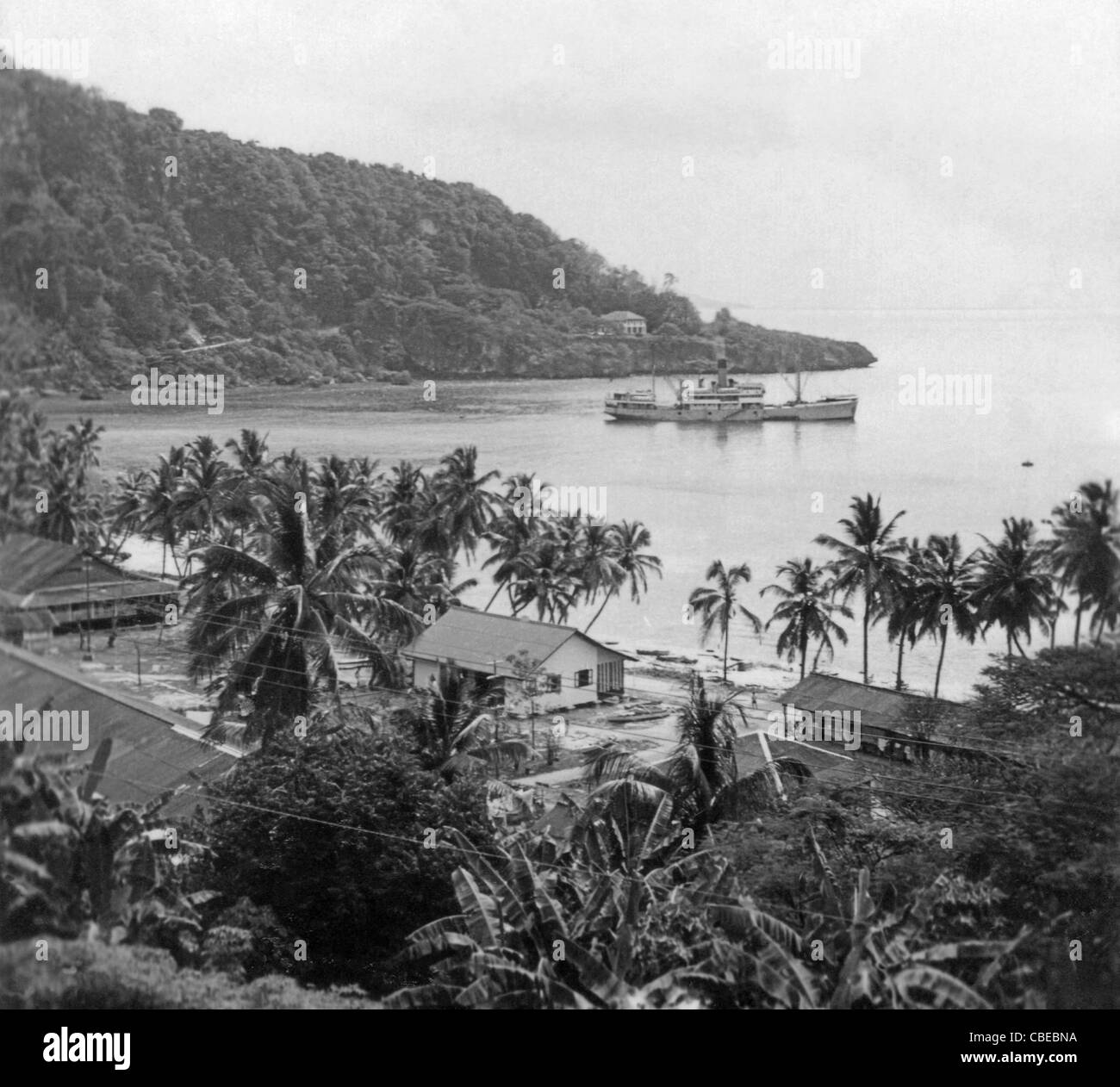 Weihnachtsinsel, Flying Fish Cove c1951 Stockfoto