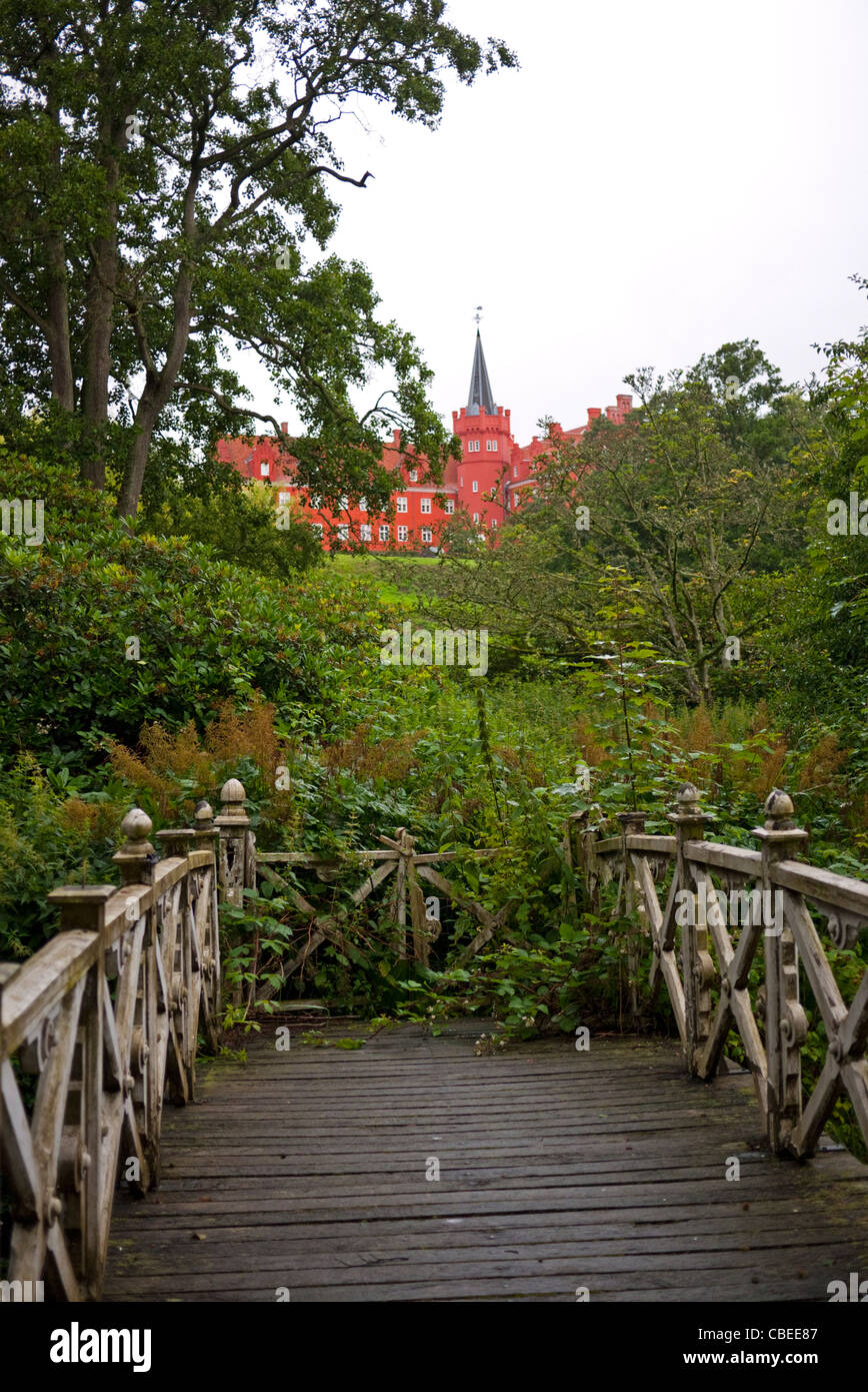 Das Rote Schloss Tranekaer Langeland Dänemark Stockfoto