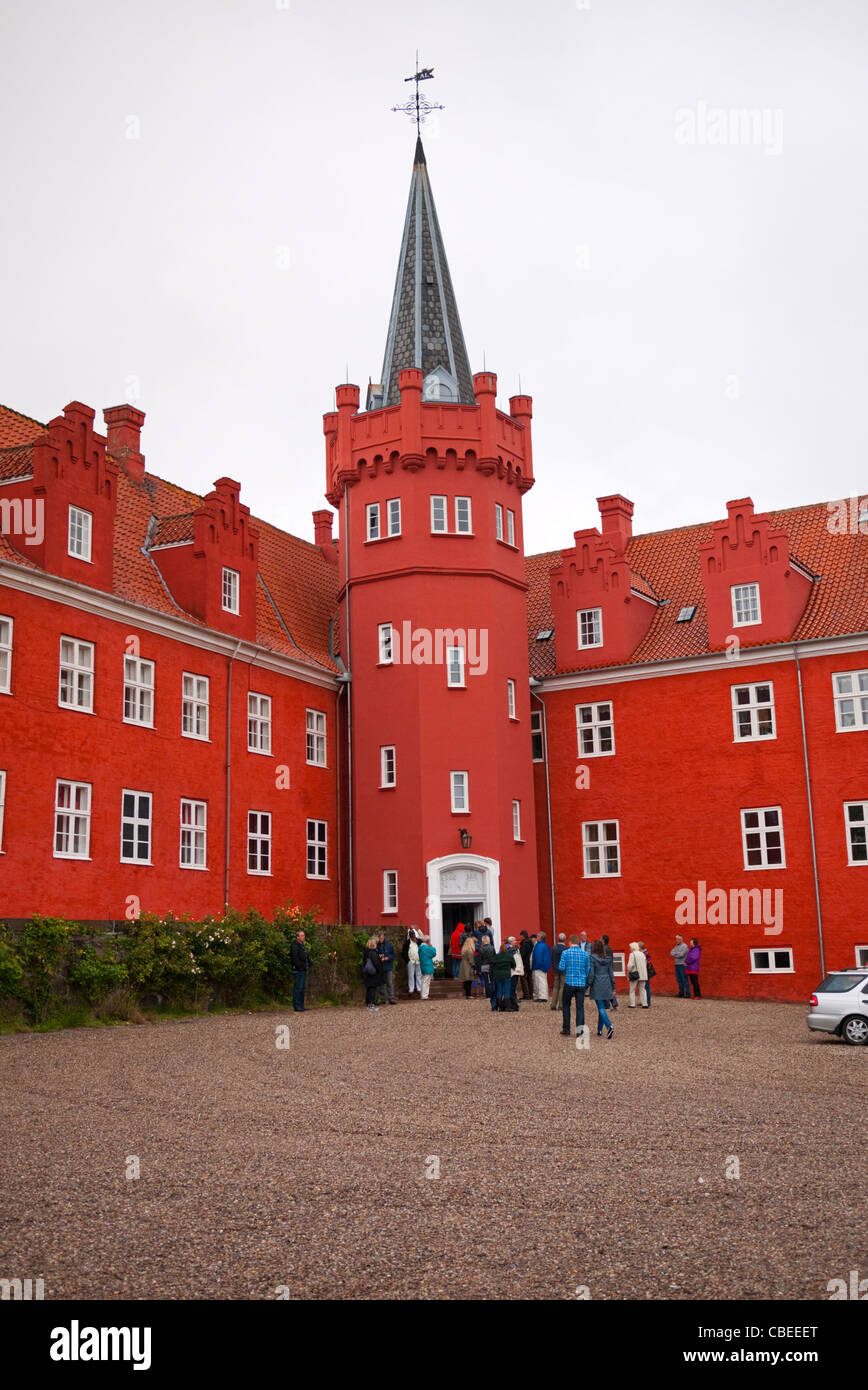 Das Rote Schloss Tranekaer Langeland Dänemark Stockfoto
