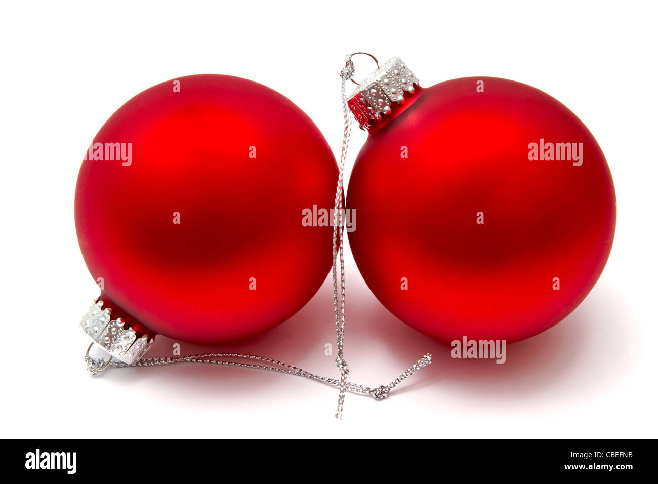 Schöne Weihnachtsdekoration isoliert auf weißem Hintergrund Stockfoto
