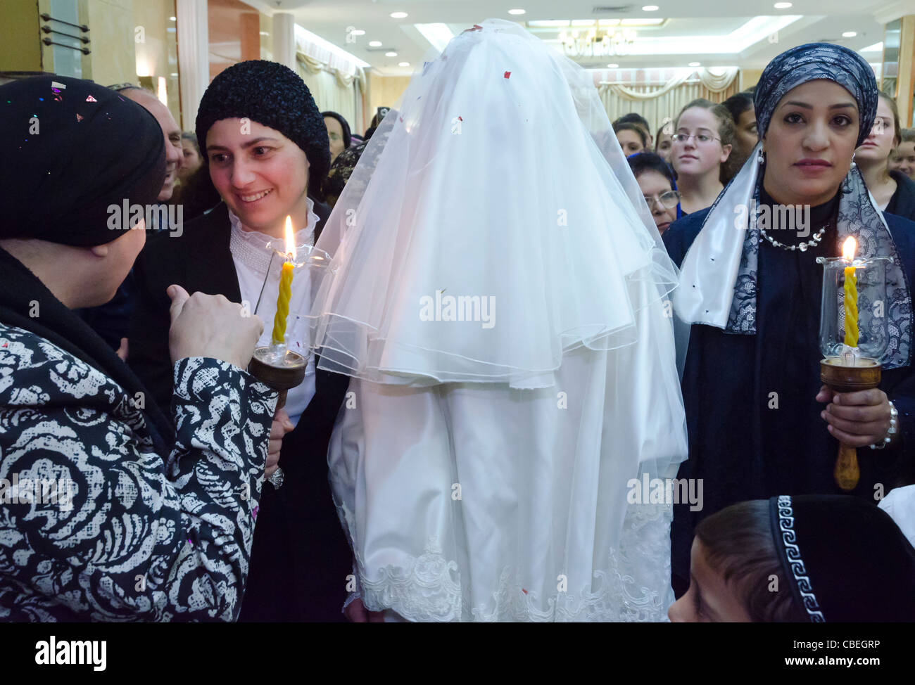 Orthodoxe jüdische Hochzeitsfeier. Jerusalem. Israel Stockfoto