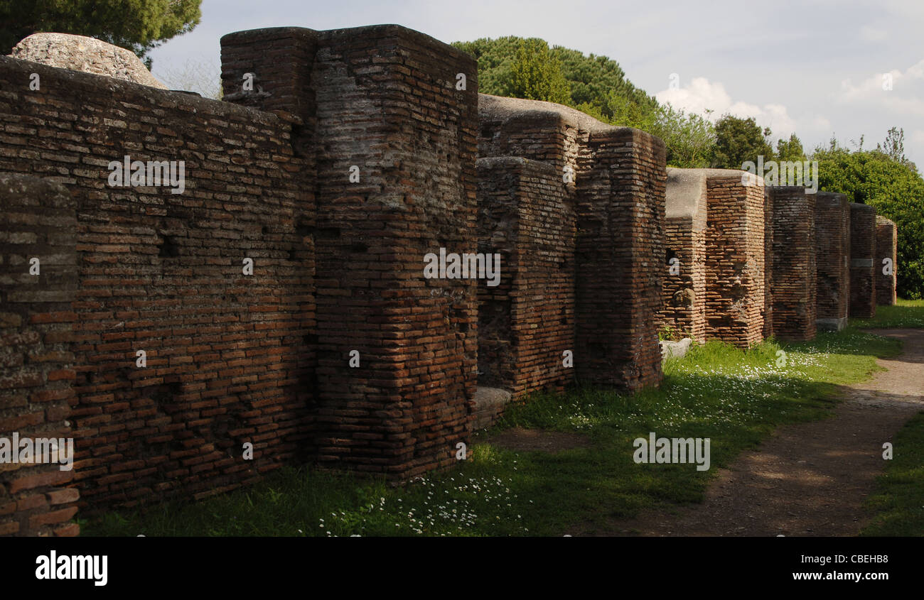 Bäder von Neptun. 2. Jahrhundert. Die Ruinen. Ostia Antica. Italien. Stockfoto