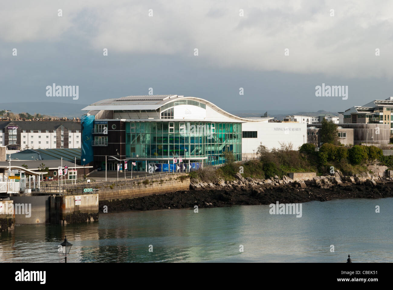 National Marine Aquarium in Sutton Harbour in Plymouth Stockfoto