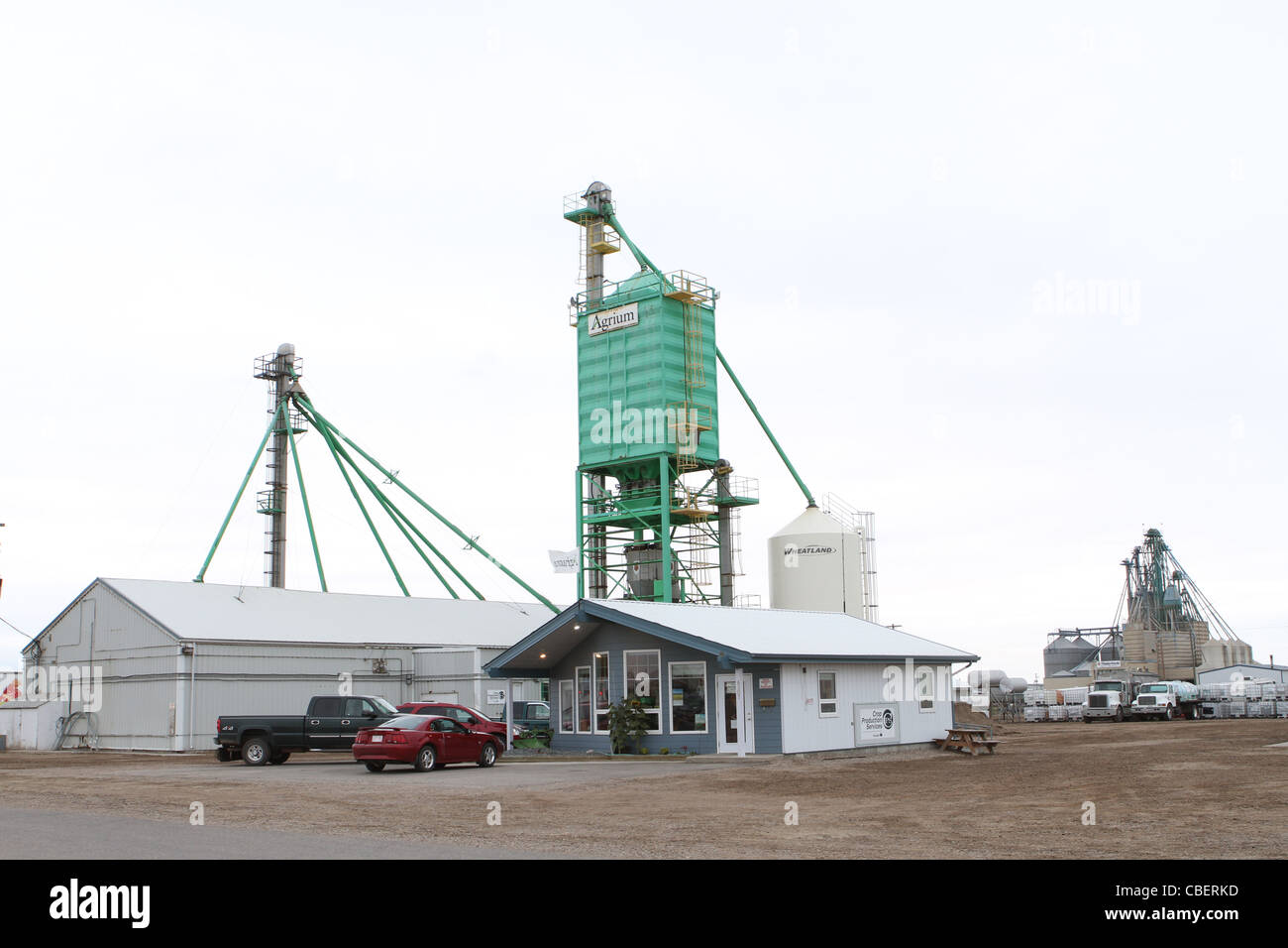 Kartoffel-Verarbeitungsanlage in Tabor, Alberta, Kanada, kanadische Prärie Stockfoto