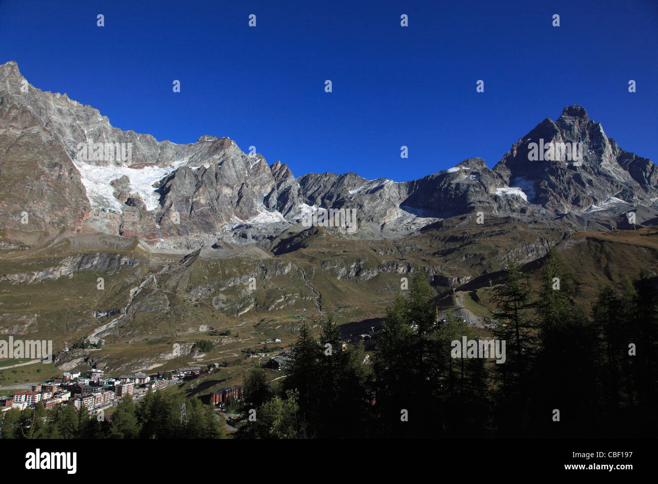 Italien, Alpen, Aostatal, Breuil-Cervinia, Matterhorn, Monte Cervino, Stockfoto