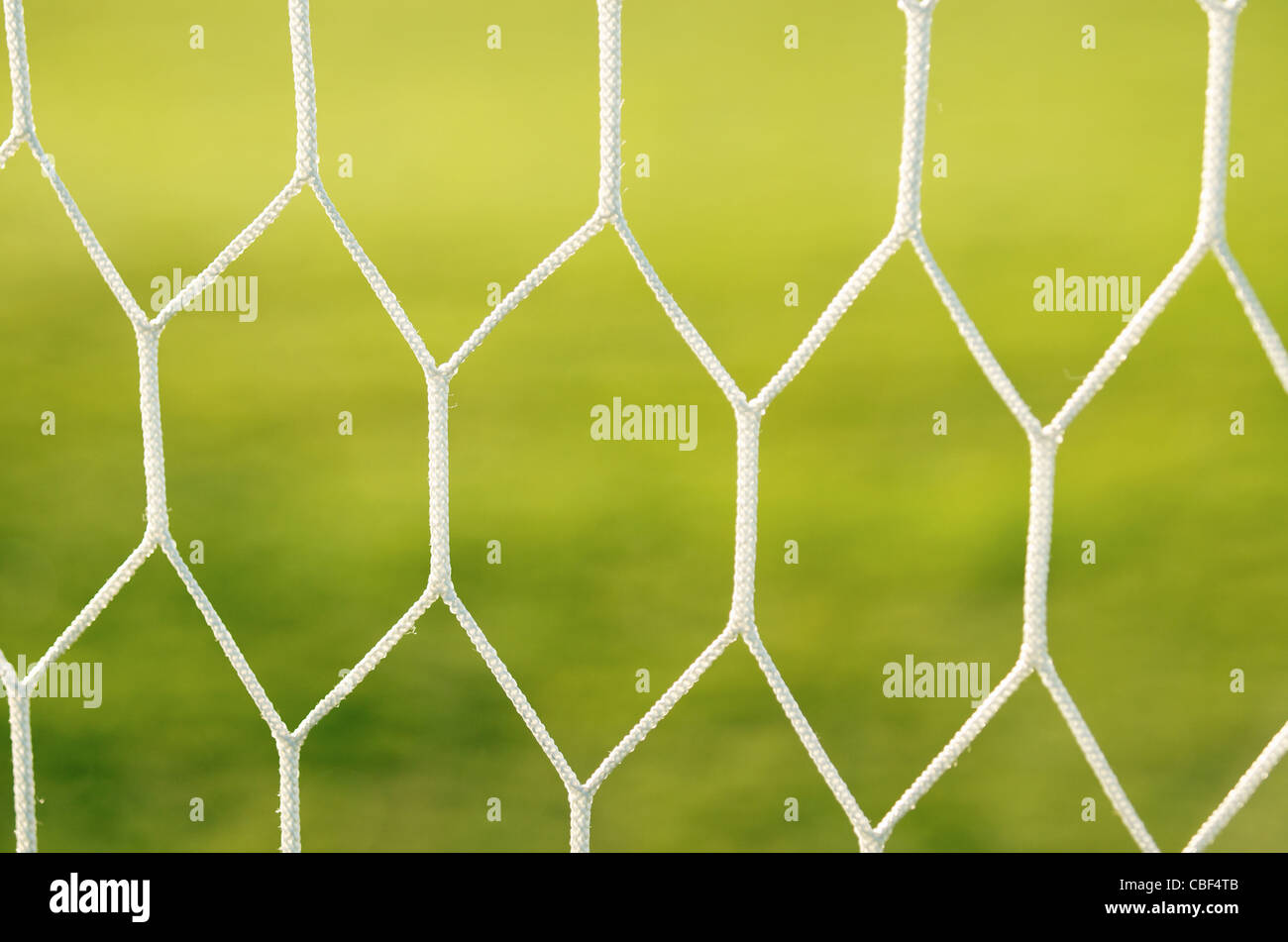 Detail von einem Fußballtor Fußball netto. Stockfoto