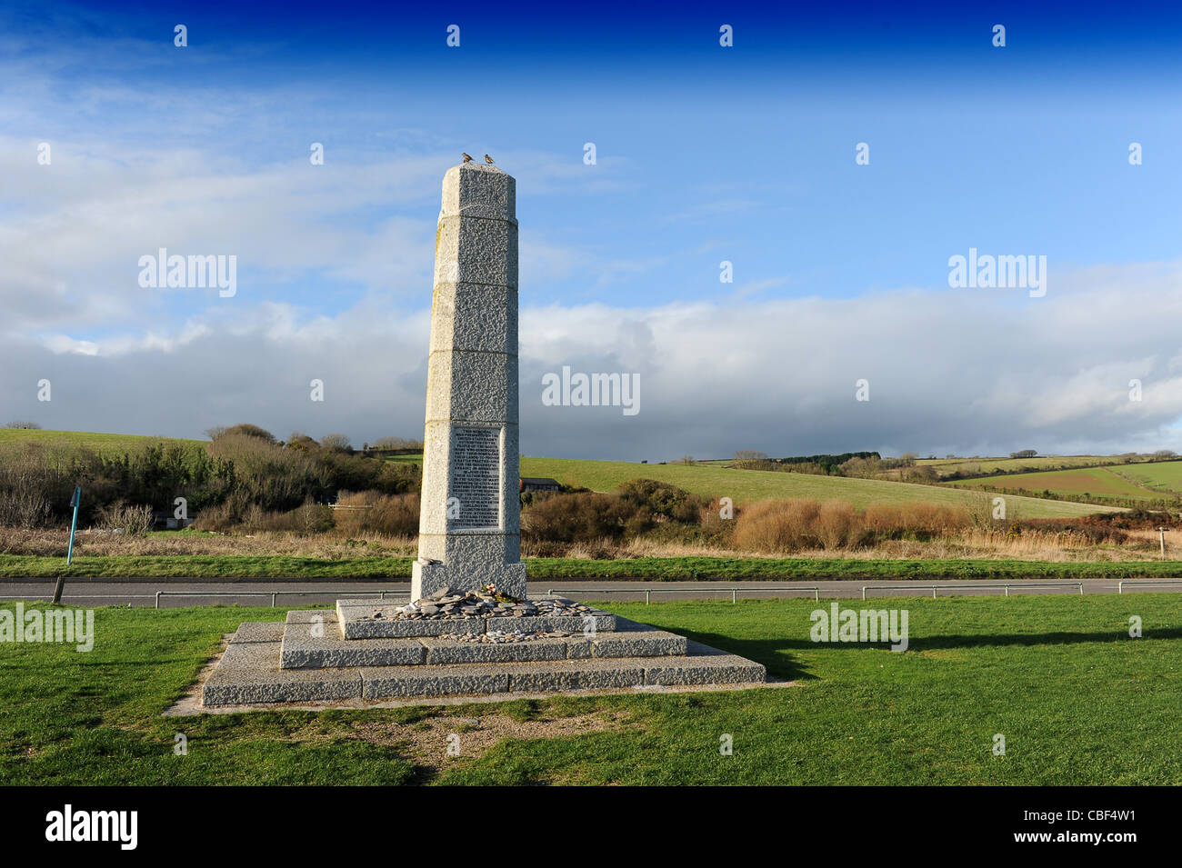 United States Army Denkmal in Slapton Sands South Devon Uk Stockfoto