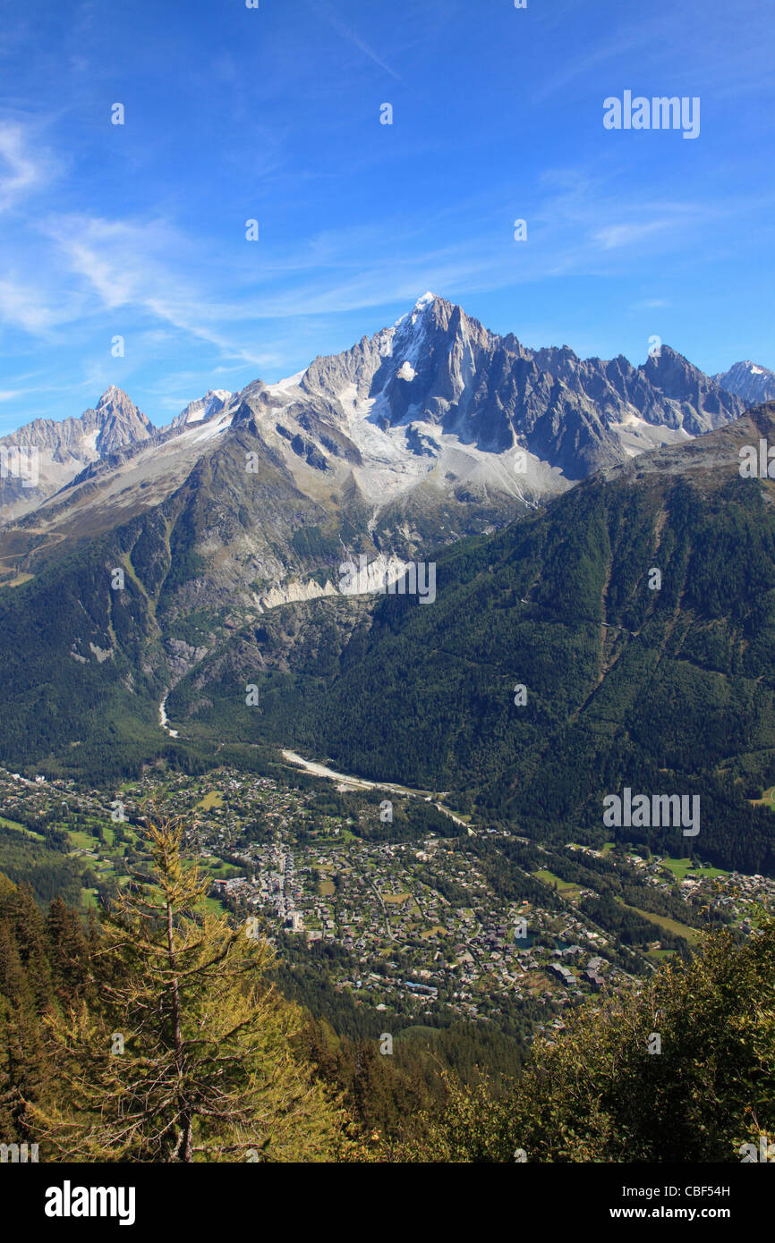 Frankreich, Alpen, Savoie, Chamonix, Aiguille Verte, Stockfoto