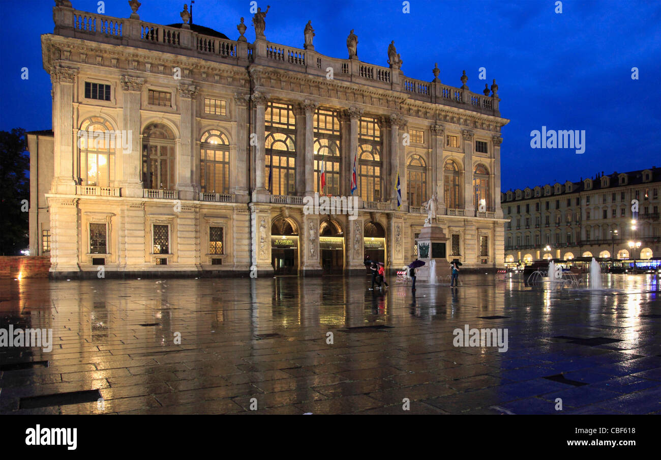 Italien, Piemont, Turin, Piazza Castello, Palazzo Madama, Stockfoto Italien, Piemont, Turin, Piazza Castello, Palazzo Madama, Stockfoto