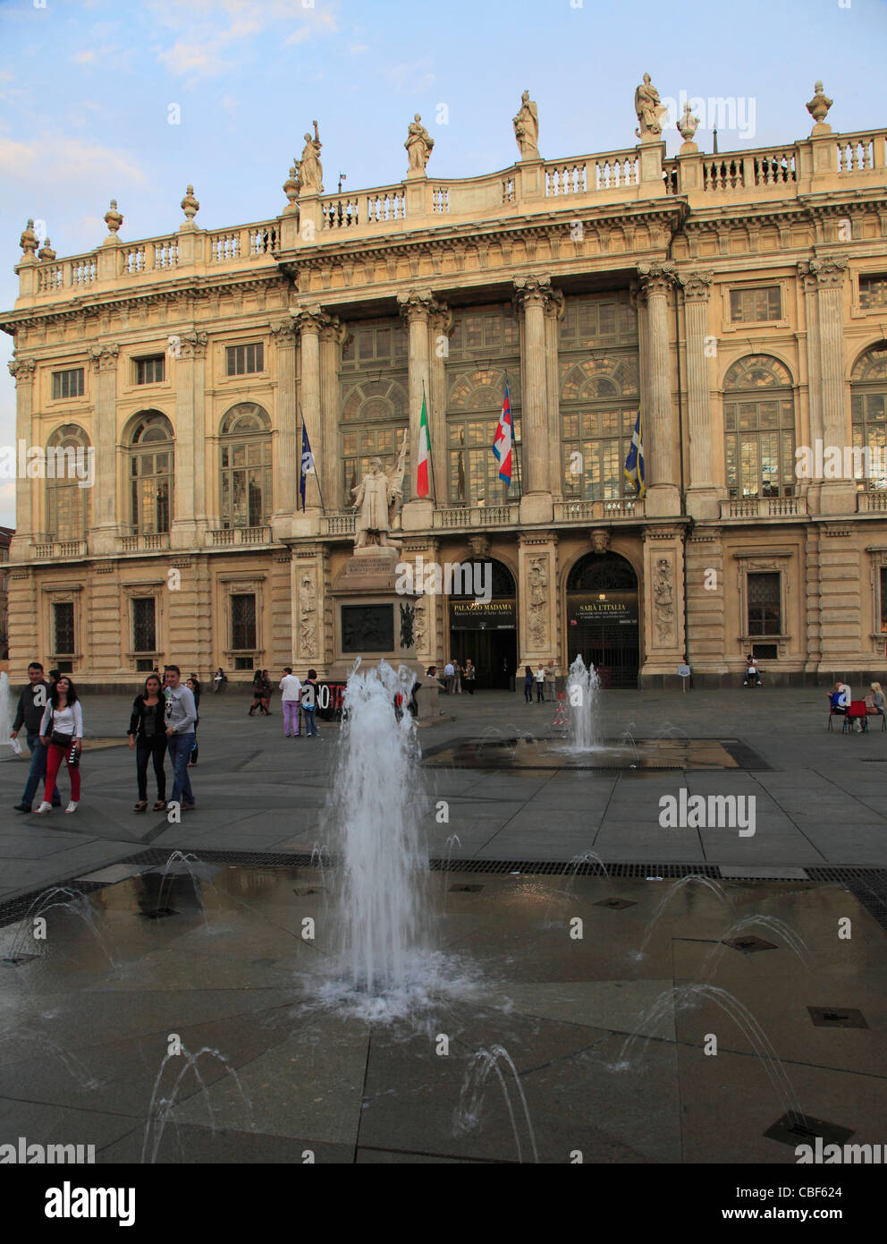Italien, Piemont, Turin, Piazza Castello, Palazzo Madama, Stockfoto Italien, Piemont, Turin, Piazza Castello, Palazzo Madama, Stockfoto