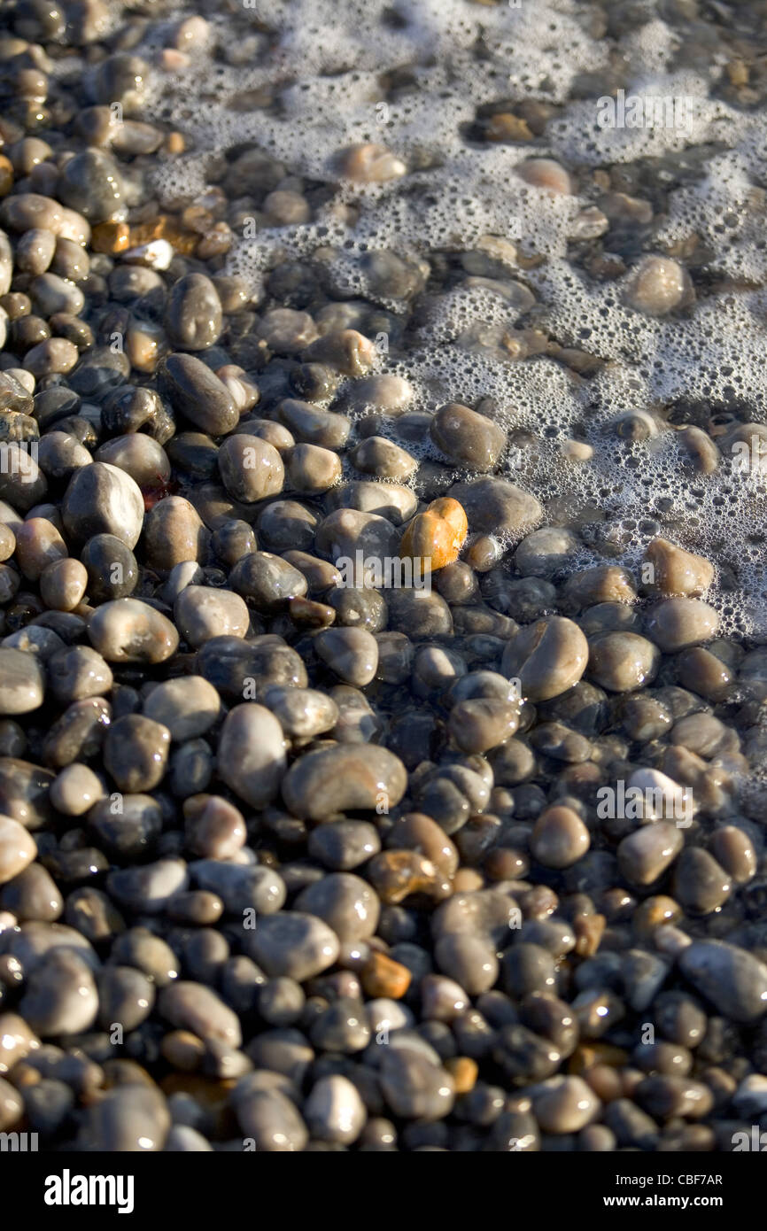 Abstrakte Strandszene deckt Stockfoto