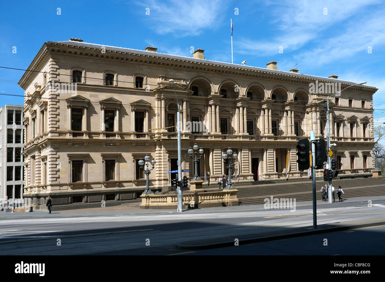 Treasury Altbau, Spring Street, Melbourne, Victoria. Stockfoto