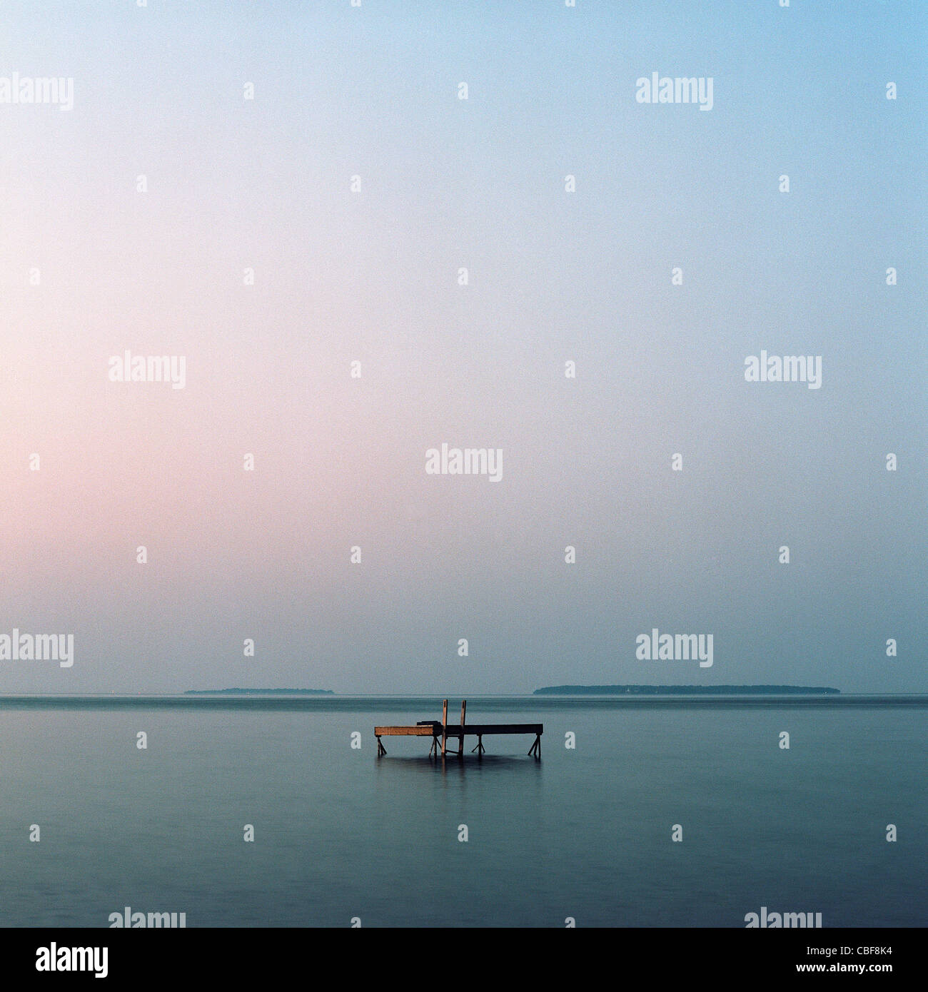 Ponton auf dem Lake Simcoe, Ontario, Barrie, Kanada Stockfoto