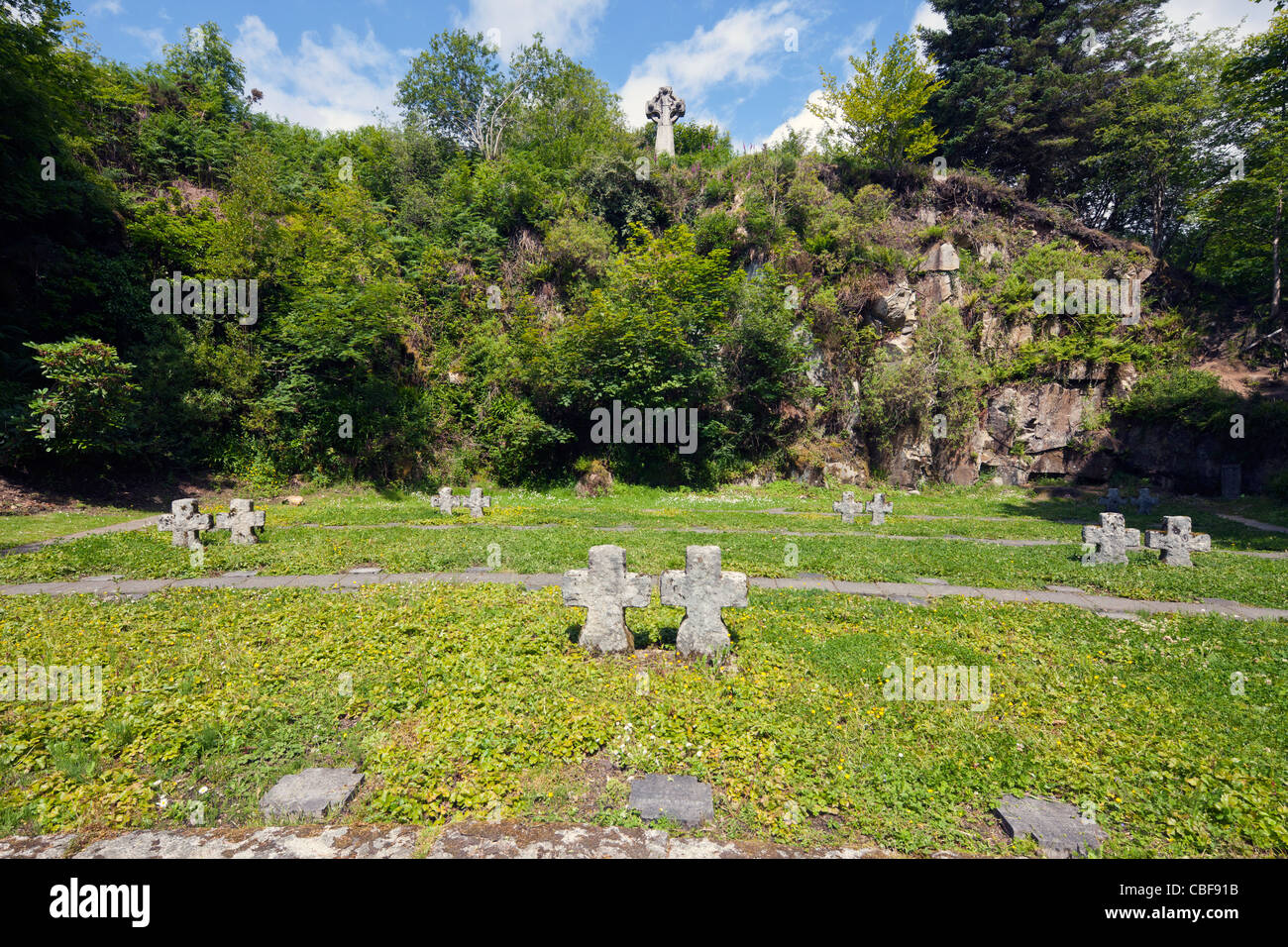 Deutscher Soldatenfriedhof, Glencree, Conty Wicklow, Irland Stockfoto