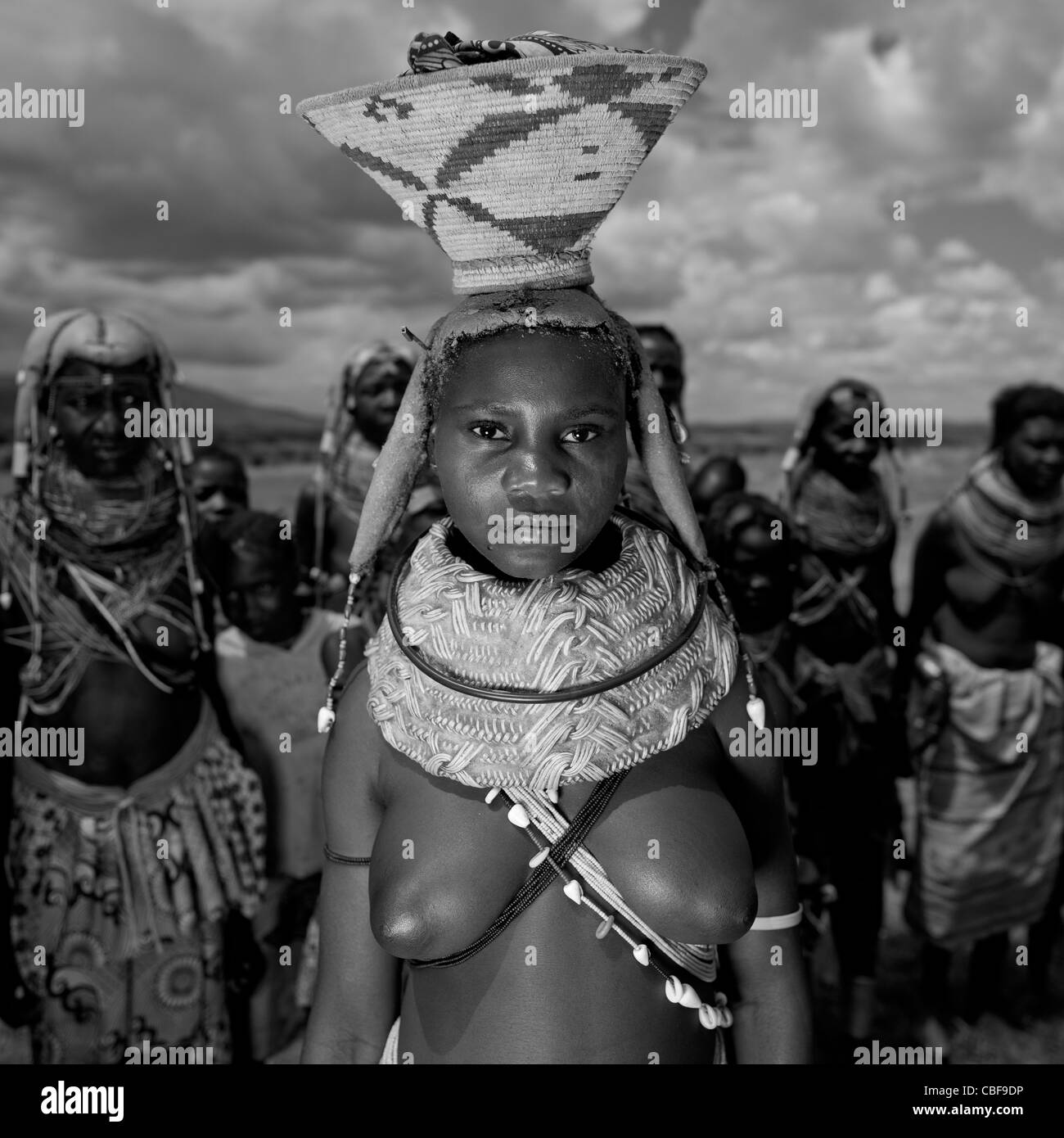 Mwila Stamm Frau Angola Stockfoto