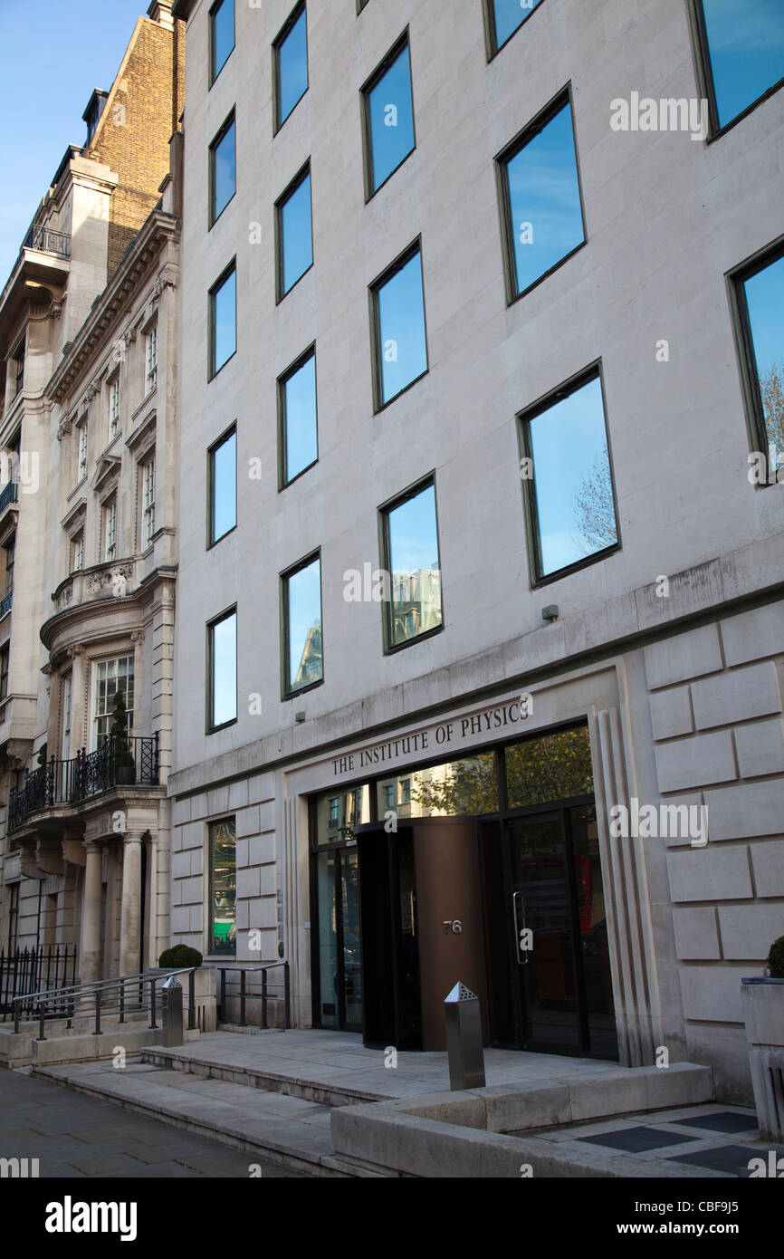 Institut für Physik am Portland Place in Westminster Stockfoto