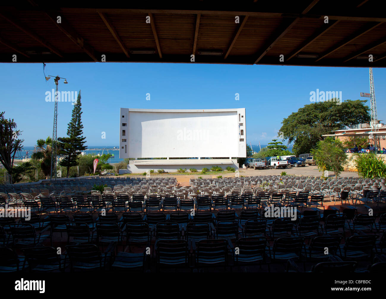 Alten Open Air Kino Theater In Luanda, Angola Stockfoto