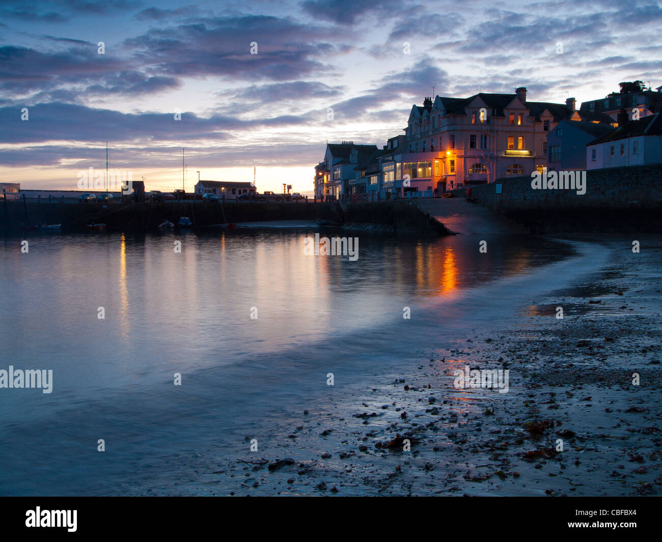 Abenddämmerung an der St Mawes Cornwall England UK Stockfoto