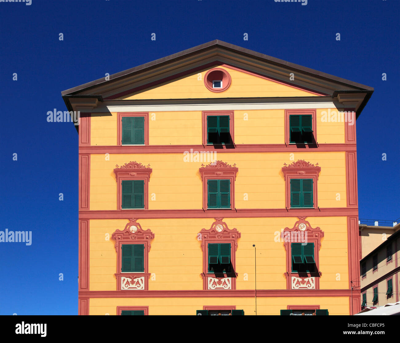 Italien, Ligurien, Rapallo, typische Architektur Detail, Stockfoto