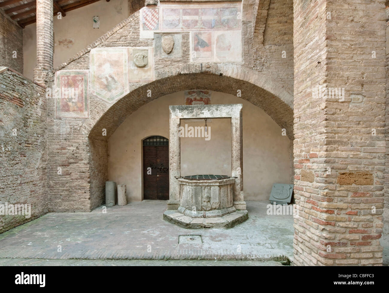 Europa, Italien, Toskana, San Gimignano, Palazzo Comunale (Rathaus) Stockfoto
