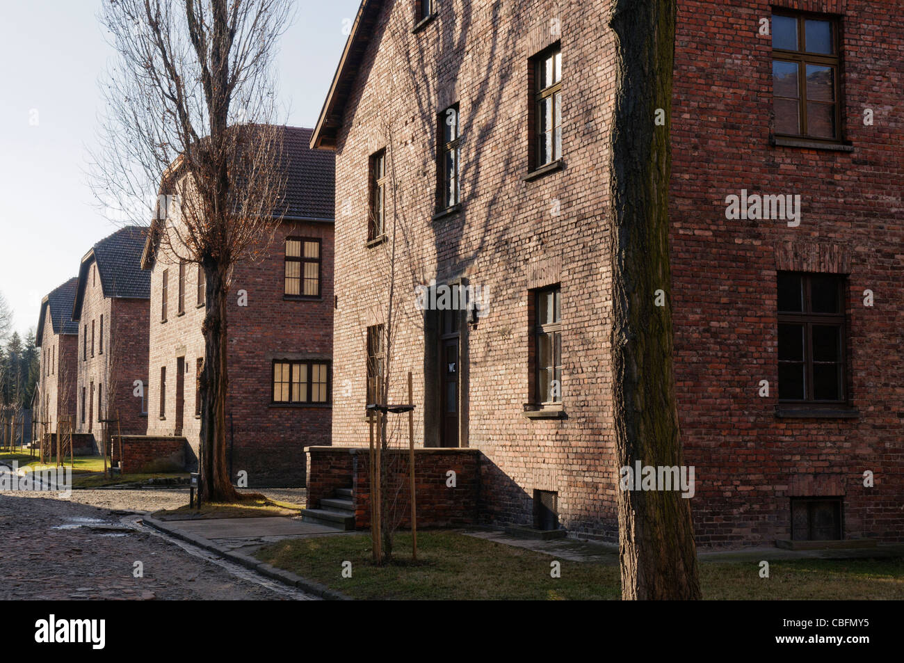 Barracks in NS-Konzentrationslager Auschwitz I Stockfoto