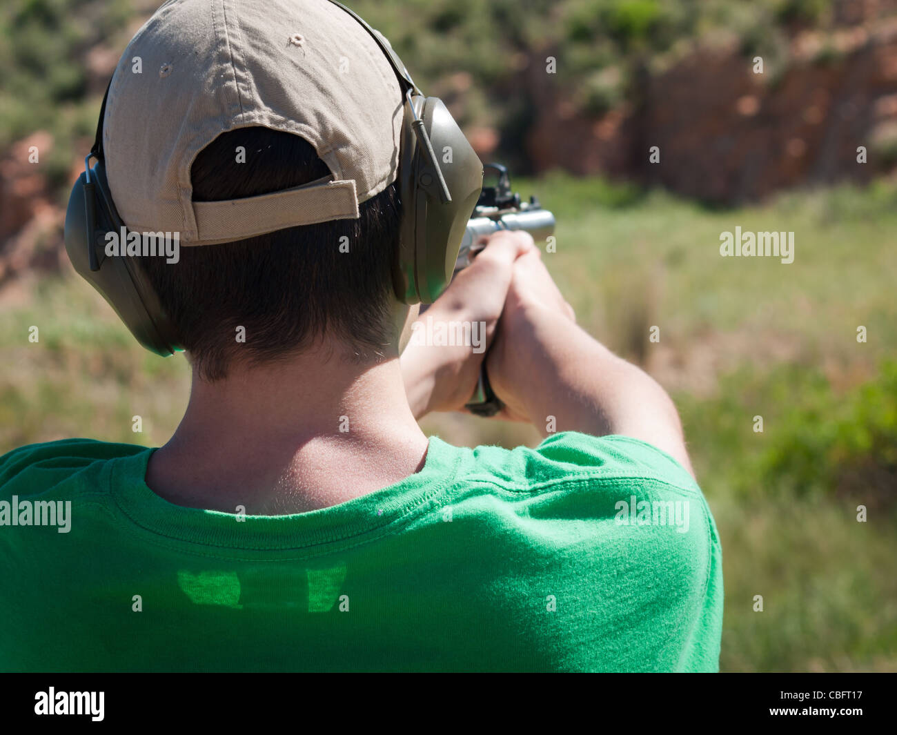 Ziel Shhoting IDPA Spiel. Stockfoto