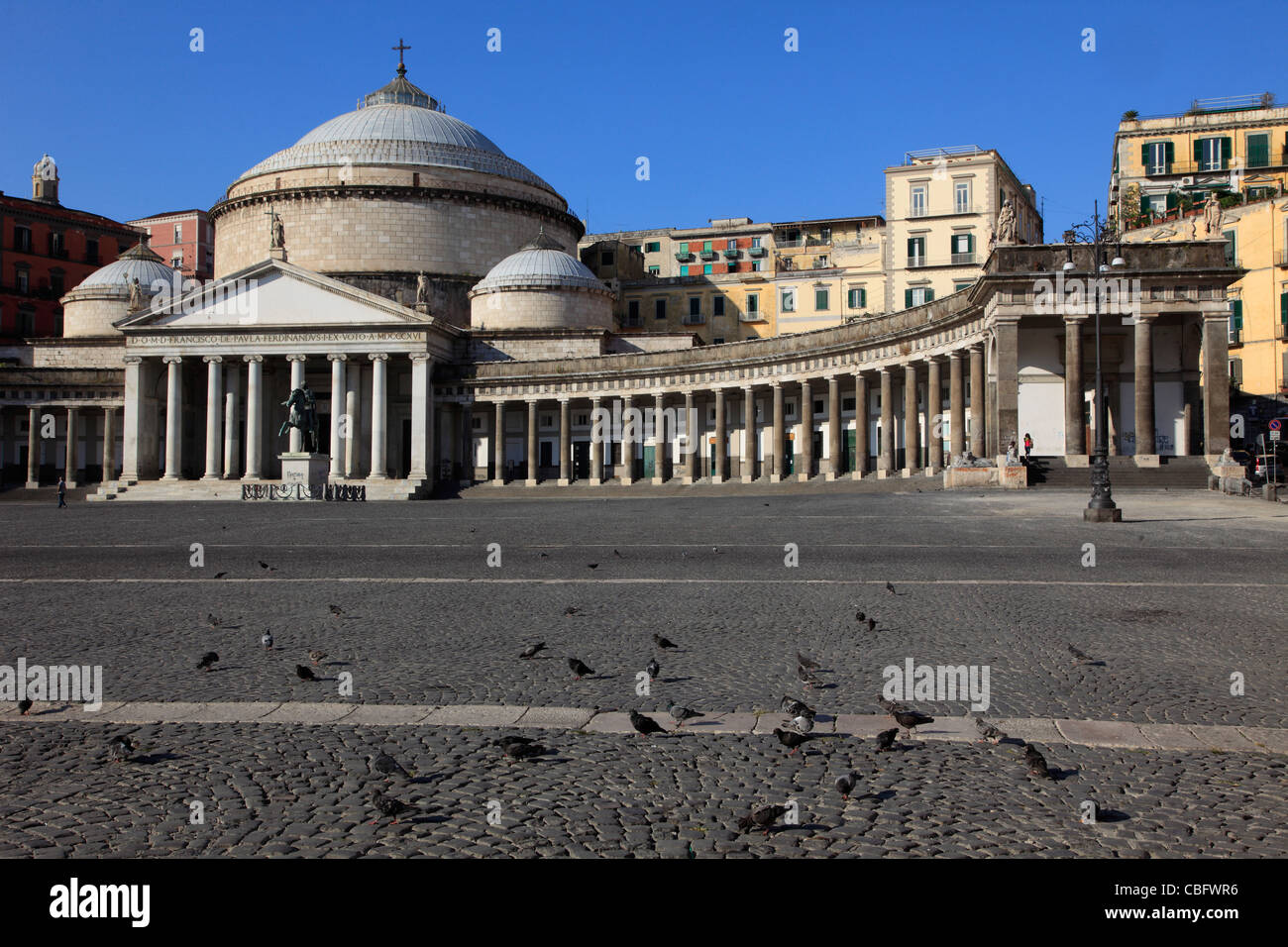 Italien, Kampanien, Naples, Piazza del Plebiscito, Kirche San Francesco di Paola, Stockfoto