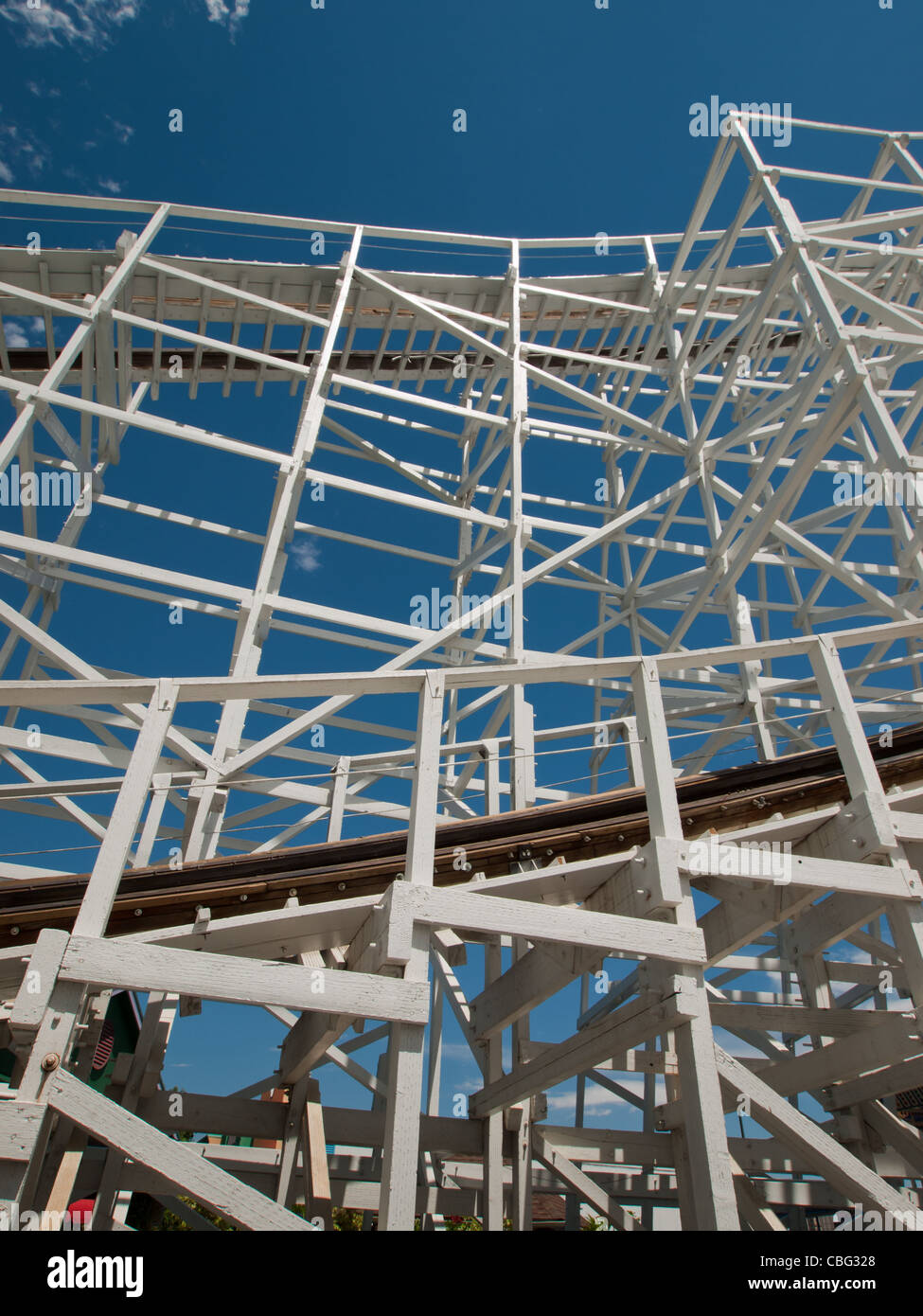 Alte Mode Achterbahn Im Freizeitpark Elitch Gardens In Denver