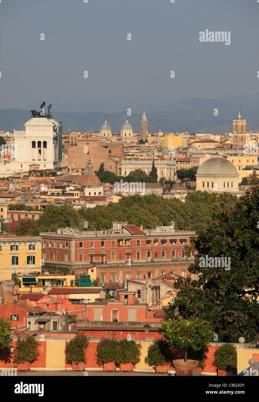Italien, Latium, Rom, Skyline, Gesamtansicht, Stockfoto