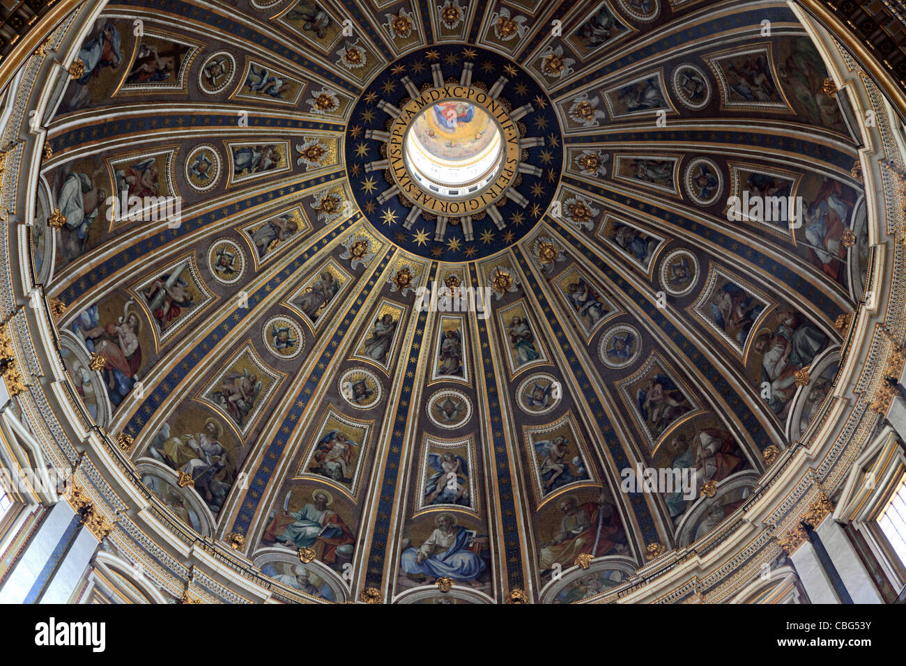 Italien, Rom, Vatikan, Str. Peters Basilica, Interieur, Dom, Kuppel ... Italien, Rom, Vatikan, Str. Peters Basilica, Interieur, Dom, Kuppel ...