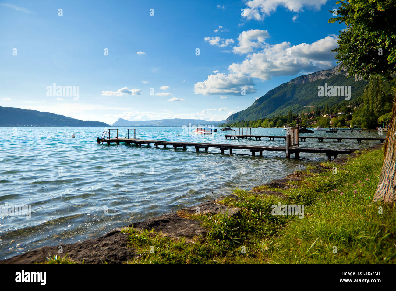 Der See von Annecy, Frankreich, Region Haoute Savoie Stockfoto